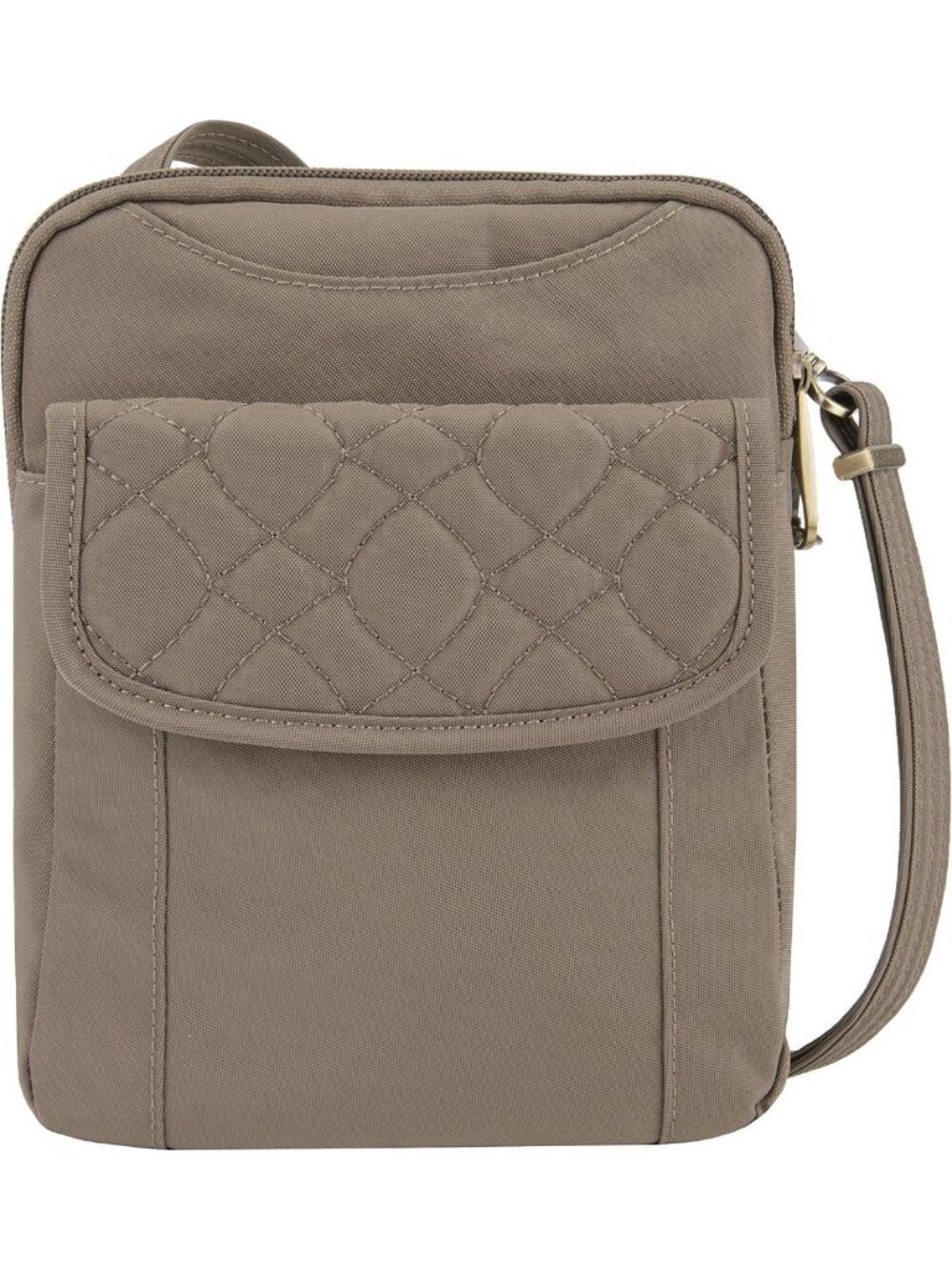 Quilted Anti-Theft Slim Pouch for Travel, Secure & Stylish Crossbody Bag
